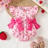 Macacão de Bebê com Mangas Bufantes e Laço Fofo, Body de Verão para Meninas, Exclusivamente para Vendas Transfronteiriças