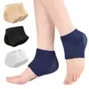 Calcetines Protectores de Talón de Gel para Hombres y Mujeres, Calcetines Protectores Elásticos Suaves de Gel Anti-Agrietamiento de Media Talla, Protectores de Talón