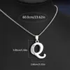 Nuevos Collares con Letras Inglesas Incrustadas de 26 Diamantes para Hombres, Joyería Popular Creativa Incrustada de Diamantes Europea y Americana, Accesorios de Colgantes DIY para Mujeres
