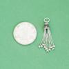 Colgante de borla de mendicidad en plata de ley s925, colgante de borla grande retro desgastado, pulsera DIY, pulsera, cuerda, accesorios de plata
