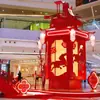 Ano Novo e Festival das Lanternas Lanternas de Fogo de Artifício Vermelhas Instalações em Larga Escala Adereços de Iluminação Comercial Decoração