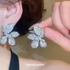 Brilhantes e Deslumbrantes~ Brincos de Tarraxa Flor com Zircônia Totalmente Cravejados 2026 Novos Brincos da Moda com Design Exquisito e Estilo Único