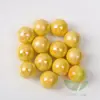 20 Piezas/paquete 16mm porcelana amarillo sólido canica de vidrio 1.6cm paquete amarillo cepillado bola de ajedrez 120g