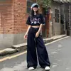 Pantalones vaqueros vintage de talla grande para mujer, otoño 2024, nuevos, holgados, de cintura alta, adelgazantes, de pierna recta y pierna ancha