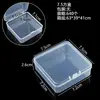 Caja cuadrada de plástico PP, caja de embalaje cuadrada semitransparente, caja pequeña de almacenamiento con tapa, caja de almacenamiento para piezas, joyas y cuentas