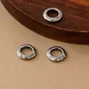 Prata Esterlina s925 Aro Fechado Escovado Retrô 10mm Aro de Prata Anel Redondo Materiais para Acessórios de Pulseira Colar com Miçangas DIY