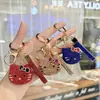 Colgante de Gato Kt con Diamantes Completos de Moda Llavero Creativo con Pedrería Colgante para Bolso de Pareja Accesorio para Llavero de Coche