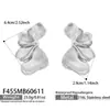 Pendientes de Media Flor Transfronterizos Europeos y Americanos de Acero Inoxidable 316L Chapados en Oro de 18 Quilates Estilo Francés Ins Accesorios Versátiles de Lujo Ligero para Mujeres