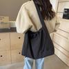 Bolso Casual de Lona Estilo Coreano para Mujer 2025 Nuevo Gran Capacidad de un Solo Hombro Cruzado Clase Cordón Ropa de Trabajo Tela Bolso Grande