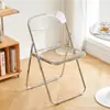 Banqueta de Moda, Cadeira de Maquiagem de Celebridade da Internet, Cadeira para Fotos, Cadeira Dobrável Portátil para Casa, Cadeira de Jantar em Acrílico, Banqueta de Cadeira Transparente