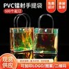 Fábrica Direct personalizado PVC laser transparente bolsa portátil de viagem saco de lavagem conjunto saco de PVC portátil