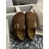 Zapatos Birkenstock Gruesos con Hebilla para Mujer que Aumentan la Altura, Nuevos Zapatos Loafer Birkenstock de Gamuza de Vaca Vintage Otoño 2026 para Mujeres Bajitas