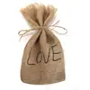 Nova bolsa para talheres de casamento suprimentos bolsa pequena de linho DIY adereços de fotografia atacado explosões da Amazon venda rápida
