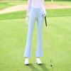 Pantalones Deportivos Elásticos de Pierna Ancha para Mujer de Golf Primavera y Verano Ligeramente Acampanados Cintura Alta Aspecto Adelgazante Pantalones de Golf Golf