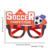 Decoraciones para Partido de Fútbol del Mundial Gafas Aficionados Animando Accesorios para Fotos Jarra de Cerveza Marco de Gafas con Letras de Fútbol