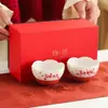 A Fábrica Está Lucrando Rápido: Par de Xícaras de Chá de Cerâmica Caixa de Presente, Lembranças de Reunião Anual, Presentes de Aniversário e Ano Novo para Amigos