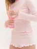 Pijama de Verano Europeo y Americano Delgado Transpirable Chaleco con Sujetador Mangas Largas Shorts Conjunto de Dos Piezas Ropa de Casa para Mujer Traje 2025