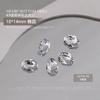 Pedras de Strass Transparentes para Nail Art Alternativa ao K9, Strass Transparentes Brancos com Base Pontiaguda, Diamantes de Vidro Irregulares em Formato de Coração, Adequados para Pó de Espelho