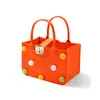 Nueva bolsa de fieltro de dibujos animados para regalo, gran capacidad, bolsa de mano con logo personalizado para eventos corporativos, bolsa de compras para salidas