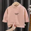 Blusas Térmicas Infantis de Outono Novas para Meninas e Meninos, Roupas Infantis Listradas Transfronteiriças, Macacões para Bebês no Atacado