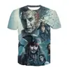 2020 nuevo T-shirt de cuello redondo con estampado digital 3D de la película de piratas Galle europeo y americano Amazon ebay comercio exterior