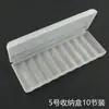 Caja de Almacenamiento de Baterías Caja para Baterías de Litio AA/AAA/18650 Caja Plástica Vacía de 10/8/4/2 Celdas Blanco Transparente