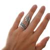 Anillo de Pluma Estilo Indio, Anillos Retro Europeos y Americanos para Hombres y Mujeres, Accesorios de Nicho, Suministro Transfronterizo, Venta al por Mayor por Fabricante
