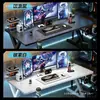 Escritorio para Gaming Titanium Trident S3 con Núcleo de Madera Maciza, Escritorio de Computadora Estilo Minimalista, Mesa de Fibra de Carbono para Habitación de Casa Gaming