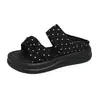 Sandalias Francesas Exquisitas de Suela Gruesa para Mujer Verano 2026 Nuevo Estilo para Mujeres Embarazadas Calzado de Exterior con Faldas Pies Cómodos Sandalias de Playa