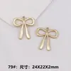 Accesorios de joyería de aleación diy colgante de lazo aretes pulsera collar materiales de decoración para ropa cadena de suéter colgante