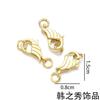 Hebilla de langosta con forma de alas chapadas en oro y cobre transfronterizo europeo y americano, accesorios de bricolaje, joyería de nicho