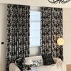 Cortina Jacquard Retro Francesa Blanco y Negro Sala de Estar Dormitorio Sentido Avanzado Cortina de Tela para Sombreado Haining Xu Village alta calidad Fábrica