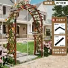 Arco para Flores Base de Madera Anticorrosión Estructura para Trepar Valla Decorativa para Patio Exterior Reja para Valla Exterior Soporte para Uvas