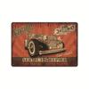2024 Novo Logotipo Americano de Metal Estanho de Garagem Estilo Industrial Parede de Fundo para Oficina Automotiva Pintura Decorativa Suspensa Sem Moldura