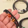 Pulsera Doble Círculo de Obsidiana para Mujer, Ágata Roja, Piedra Ojo de Tigre, Cristal Blanco, Pulsera Nicho Apilable de Múltiples Círculos, Regalo para Hombre