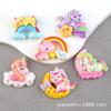 Accesorios de resina de arcoíris de nube de unicornio hechos en casa pegamento crema paquete de materiales carcasa de teléfono móvil diy tocado accesorios para el cabello