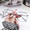 Gafas TR90 Love Box de estilo retro simple con espejo plano pequeño para niñas, gafas antiazules para maquillaje, marco para miopía