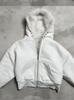 Chamarra Reversible Estilo Europeo y Americano, Color Sólido, Streetwear Holgado Único, Sudadera con Capucha de Forro Polar con Cremallera Unisex de Invierno