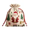 Paquete Decorativo Navideño Transfronterizo Bolsillo Regalo Bolsa de Empaque de Gran Capacidad Nochebuena Bolsa de Regalo Navideño
