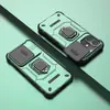 Adequado para Redmi Note 17 Pro, Capa de Celular com Anel Battle Bear, Capa de Celular com Janela Deslizante para Redmi Note 17 Pro