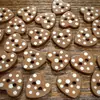 Botones de Resina de Lunares Marrón Caqui con Forma de Corazón para Ropa de Bebé Hecha a Mano para Niños Botones BJD Botones Decorativos de Corazón para Camisa