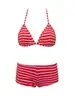 2026 Nuevo Conjunto de Bikini Tailandés Sexy Rayado Conservador Estilo Coreano Dopamina Traje de Baño para Vacaciones
