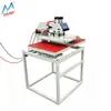 Máquina Pneumática de Prensa Térmica com Cabeça Deslizante para Roupas Camisetas Sacolas de Lona Sublimação Tinta Branca Equipamento de Transferência Térmica
