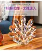 Suministro directo de fábrica pantalla abierta de pavo real adornos de cristal para sala de estar regalos personalidad creativa artesanías de escritorio regalos venta al por mayor