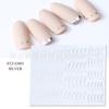 Pegatinas de uñas transfronterizas 26 doradas y plateadas calcomanías de uñas 3D patrón geométrico retro eterno para uñas