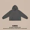 Ropa de hombre DE Sudadera con capucha de forro polar 350G, corta y ancha, para hombre, sudadera con capucha transfronteriza con dobladillo sin rematar