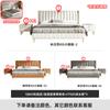 Envío Gratis Moderno Simple Lujo Ligero Cama de Cuero Dormitorio Principal Hogar Estilo Crema Cuero de Vaca Teclas de Piano Cama Doble Queen