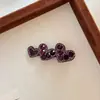 Presilha de Cabelo em Formato de Coração Totalmente Cravejada para Mulheres, Presilha Lateral da Moda de Alto Padrão para Franja, Atacado de Acessórios de Cabelo