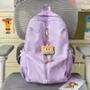 Mochila de Color Sólido Estilo Ins Academy Estilo Japonés para Chicas de Secundaria, Estudiantes de Preparatoria y Universitarias, Mochila Pequeña Ligera para Salidas