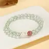 Pulsera de Perlas de Agua Dulce Cristal Rosa Mariposa con Cuentas para Mujer, Pulsera Única de Piedra de Uva Azetulita Amarilla al por Mayor